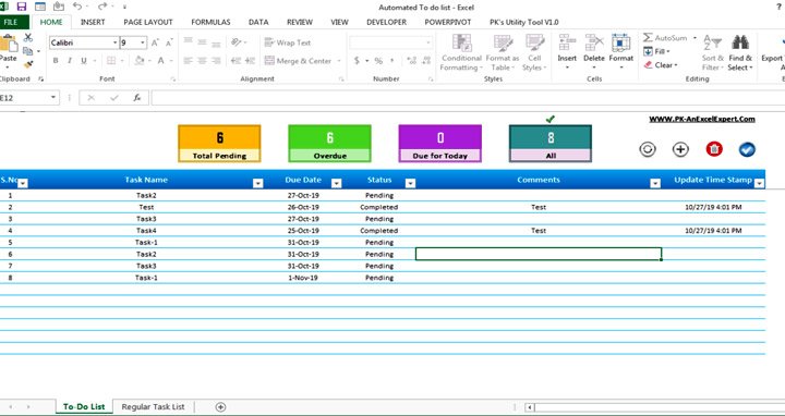 7 To Do List Template Excel Daily Weekly Monthly Tracking