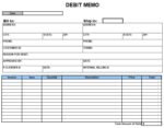 Debit Memo Template